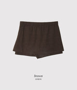 レイヤードピーチミニスカートパンツ (2color)
