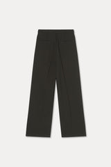 Twill Fintuck Slacks_Brown