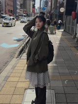 Soel Check Chiffon Midi Skirt