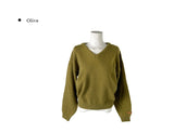 Nuan Daily V-Neck Label Loose Fit Knit