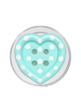 heart button phone grip - mint (magsafe)