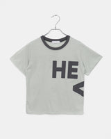 Necu Vintage Stripe Lettering Printed Short Sleeve T-Shirt