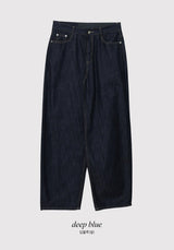 Non-Fade Stitch Wide Denim Pants (2color)