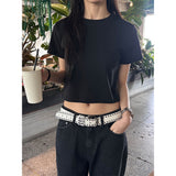 [BASIC ITEM] Basic semi crop t-shirts(4color)