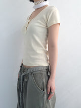 Round U button slim top