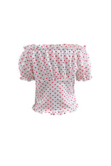MINI HEART TWO WAY BLOUSE / WHITE