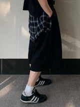 Rayo Check Layered Bermuda Pants