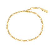 gold philia curve chain 14k gold plating + 925 silver bracelet B063-02G