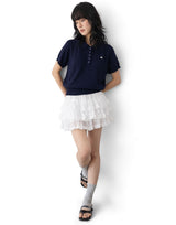 Mio Strap Shirring Frill Cancan Skirt (Pants)