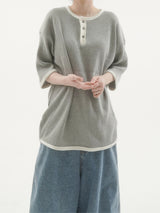 Daying waffle short sleeve T-shirt -5C