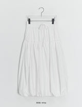 Lehiji Banding Check Balloon Long Skirt