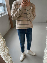 +5cm Middle Washing Dis Denim Pants (6141)