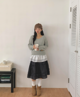 ミディチェックスカート