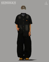 MEN Overfit Western Denim Shirts