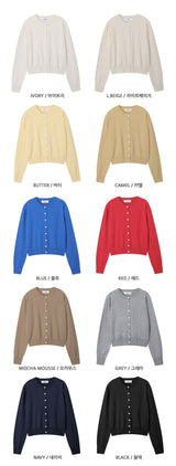 Women's デイリーウォッシャブルカーディガン 10COLOR