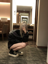 [MADE] FLEECE FUR MILITARY CAMO HOOD