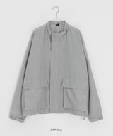 [unisex] カンボフウォッシュ加工オーバーボンバージャケット