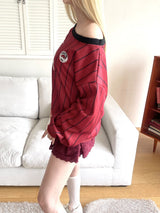1459. Number stripe one shoulder mtm (3color)