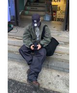 Non-fade diagonal raw denim pants