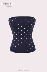 Dot Color Pad Tube Top