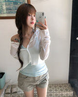 Salty See-through Crop Cardigan