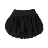 フラワーフリルドバルーンスカート (BLACK)