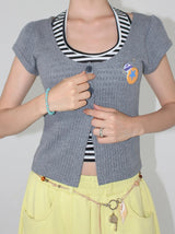 STRIPE HALTER TOP