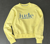 Jude check patch logo sweatshirt