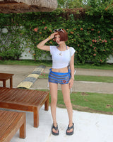 Stripe Patch 3ps Bikini Set