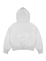 Women's Crop Bear Friends Embo Embroidered Hooded AshGray(FCB3TS359W)