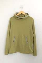 highneck loose waffle hood