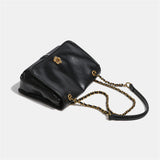 Autumn Winter Chain Strap Faux Leather Tote Cross Bag