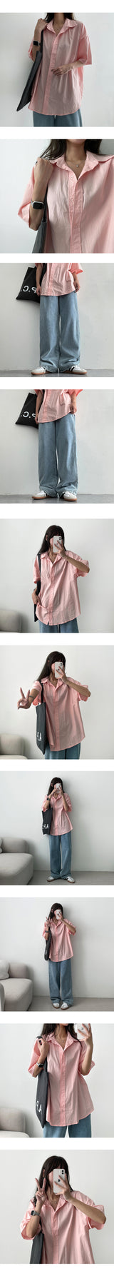 Bundle Basic Short Sleeve Shirt (4 colors)