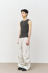 Mile Pigment Henley Sleeveless (4color)