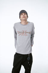 レーシングフェノメノンワッフル長袖Tシャツ (グレー)
