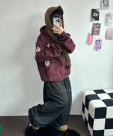 MINK🐻🧸RIVET STRING LONG WIDE PANTS 💙🖤2COLOR
