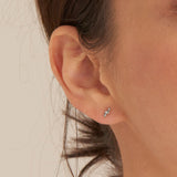 Smooth Twist Stud 925 Silver Earring E038-01H