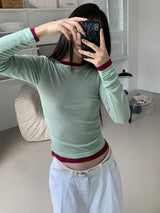TENCEL LAYERED LONG SLEEVE (11C)