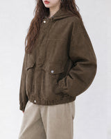 (UNISEX) Over Cotton Hooded Jacket