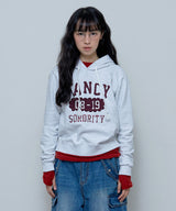 CLASSIC WAPPEN CROP HOODIE (LIGHT MELANGE)_F24ZB061