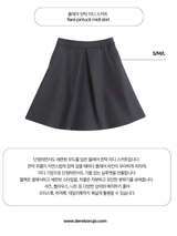 flare pintuck midi skirt