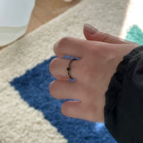 [CCNMADE] 菊 Black Cube Crystal Ring 10.ALL BLACK
