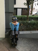 フレアボタンワイドバミューダパンツ (3c)