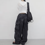 Bonhe シースルー ニット フード付き ジップアップ