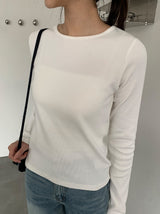 26SS★ [BAONHAUS] ベニールラウンドリブ長袖Tシャツ