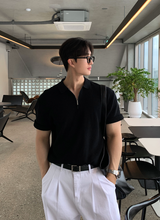 Jake Silket Hachi Half Zip-up Short Sleeve Knit
