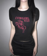 カウガールTシャツ(3colors)