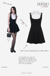 Seri collar sleeveless flare dress