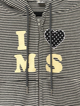 I Love Stripe ツーウェイフード付きジップアップ（1c）