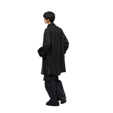 RELABEL Niche Design Pleated Splicing Contrast Color Fabric Long  Shirt Fashion Brand Shirt